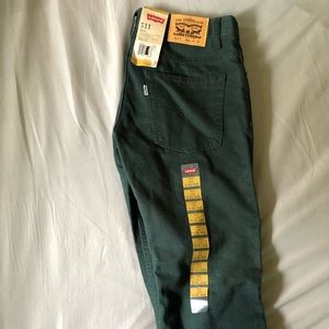 Levi’s forest green jeans!